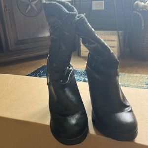 UnionBay black heeled boots sz 9.5